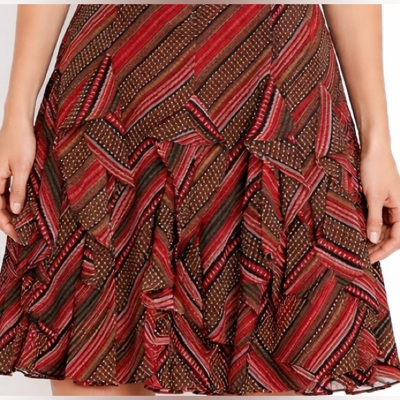 Lauren Ralph Lauren Dresses & Skirts - SALE NWT LRL Ruffle Frilly Skirt Red Brown Boho Peasant Romantic Ethereal Small